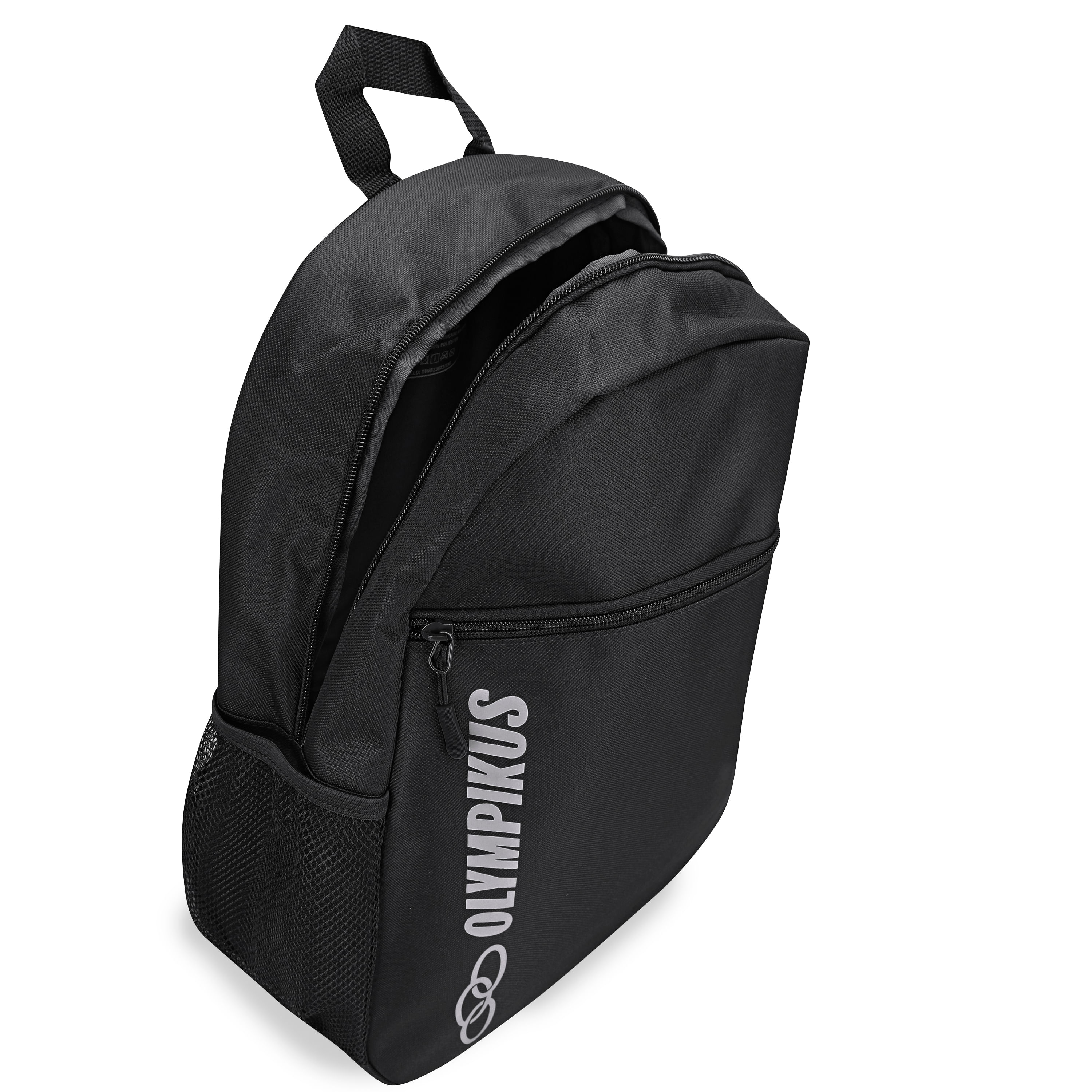 Visão superior da mochila Olympikus mostrando o compartimento principal e acesso aos bolsos